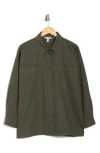 Eileen Fisher Boxy Stretch Organic Cotton & Hemp Shirt Jacket