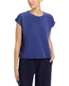 Eileen Fisher Boxy Tee In Bluette