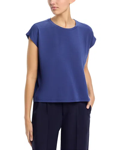 Eileen Fisher Boxy Tee In Bluette