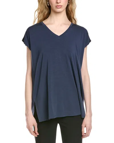Eileen Fisher Boxy Top In Blue
