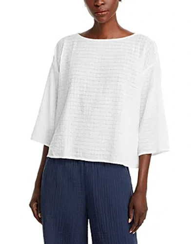 Eileen Fisher Boxy Top In White