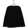Eileen Fisher Boxy Wool Top In Black