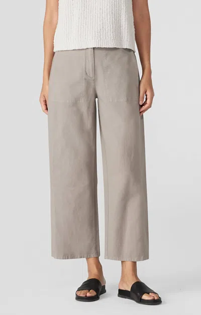 Eileen Fisher Briar Wide Ankle Pant In Natural In Beige