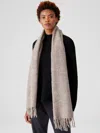 Eileen Fisher Brushed Alpaca Wool Scarf In Brown