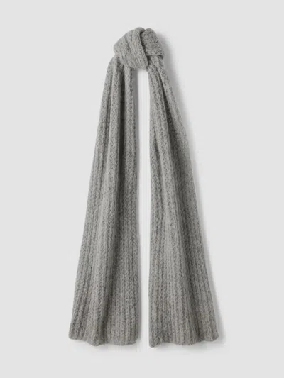 Eileen Fisher Brushed Peruvian Alpaca Blend Scarf In Moon