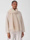 Eileen Fisher Brushed Recycled Cotton Cashmere Scarf In Neutral