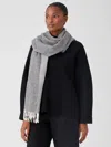 Eileen Fisher Brushed Recycled Cotton Cashmere Scarf In Gray