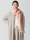 Eileen Fisher Brushed Recycled Cotton Cashmere Scarf In Neutral