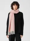 Eileen Fisher Brushed Recycled Cotton Cashmere Scarf In Pink
