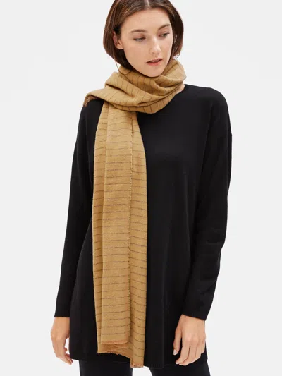 Eileen Fisher Brushed Recycled Cotton Herringbone Scarf