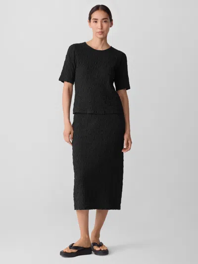 Eileen Fisher Bubble Jacquard Pencil Skirt In Black