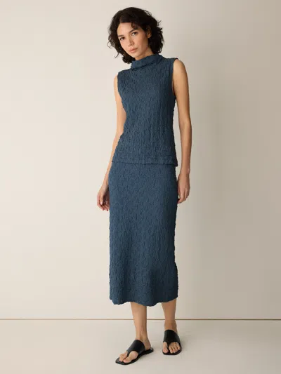 Eileen Fisher Bubble Jacquard Pencil Skirt In Cold Spring
