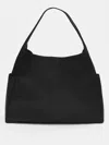 Eileen Fisher Buttery Leather Large Everything Bag In Black