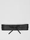 Eileen Fisher Buttery Leather Wrap Belt In Black