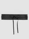 Eileen Fisher Buttery Leather Wrap Belt In Black