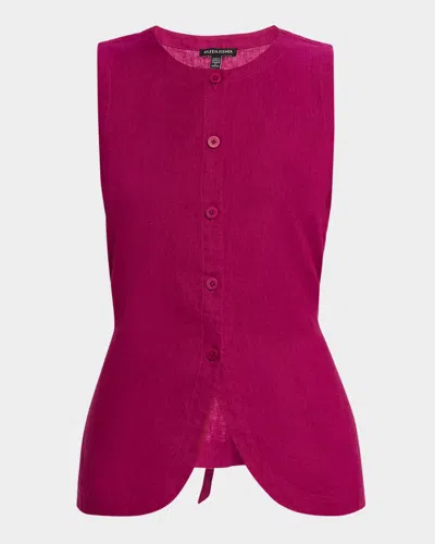 Eileen Fisher Button-down Organic Linen Vest