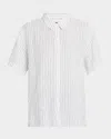 Eileen Fisher Button-down Striped Organic Linen Shirt