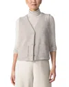 EILEEN FISHER BUTTON FRONT WOOL VEST