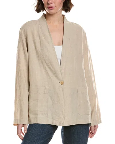 Eileen Fisher Button Jacket In Neutral
