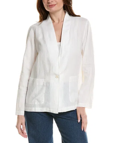 Eileen Fisher Button Jacket In White