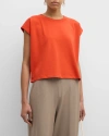Eileen Fisher Funnel Neck Wool Sweater In White
