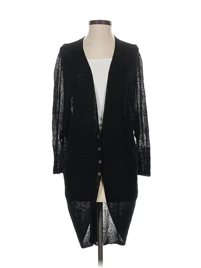 Pre-owned Eileen Fisher Cardigan Sweater In Black