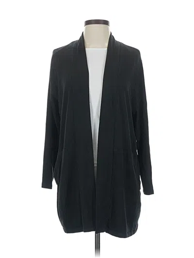 Pre-owned Eileen Fisher Cardigan Sweater In Black
