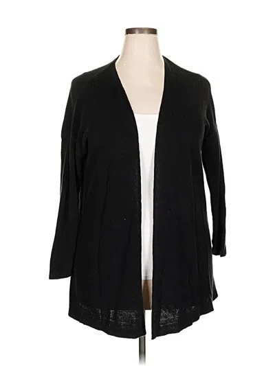 Pre-owned Eileen Fisher Cardigan Sweater In Black