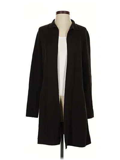 Pre-owned Eileen Fisher Cardigan Sweater In Black