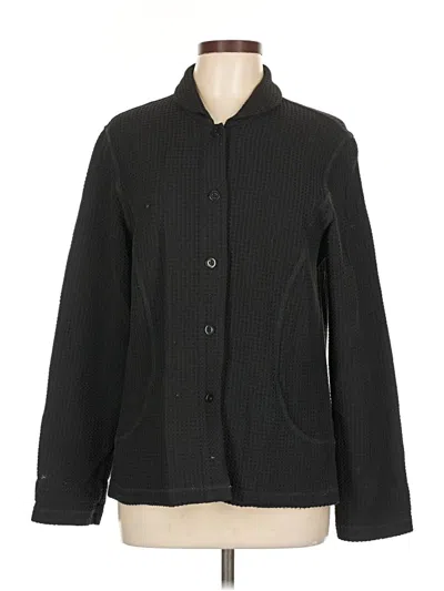Pre-owned Eileen Fisher Cardigan Sweater In Black