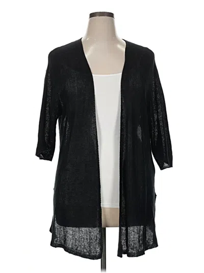 Pre-owned Eileen Fisher Cardigan Sweater In Black