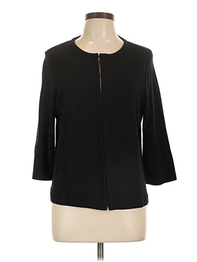 Pre-owned Eileen Fisher Cardigan Sweater In Black