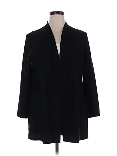 Pre-owned Eileen Fisher Cardigan Sweater In Black