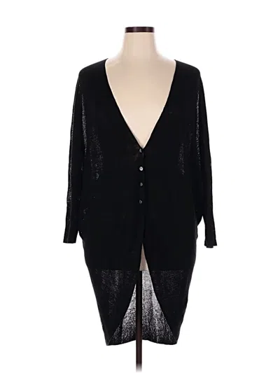 Pre-owned Eileen Fisher Cardigan Sweater In Black