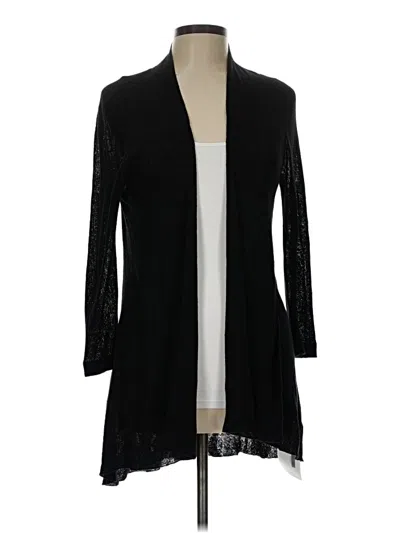 Pre-owned Eileen Fisher Cardigan Sweater In Black