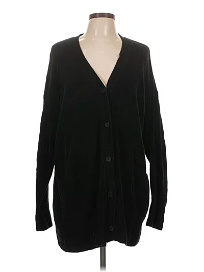 Pre-owned Eileen Fisher Cardigan Sweater In Black