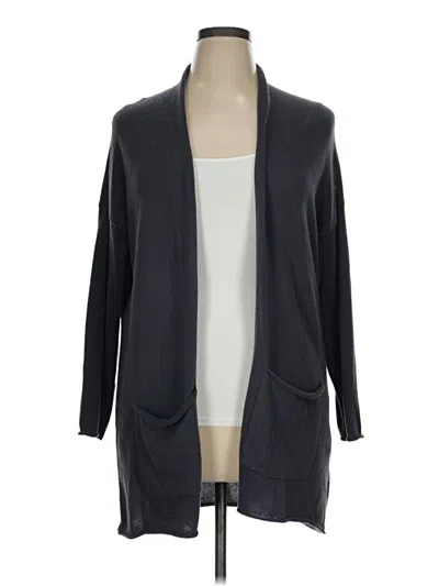 Pre-owned Eileen Fisher Cardigan Sweater In Black