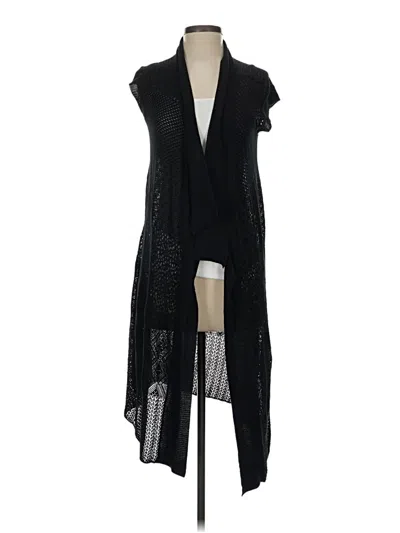 Pre-owned Eileen Fisher Cardigan Sweater In Black