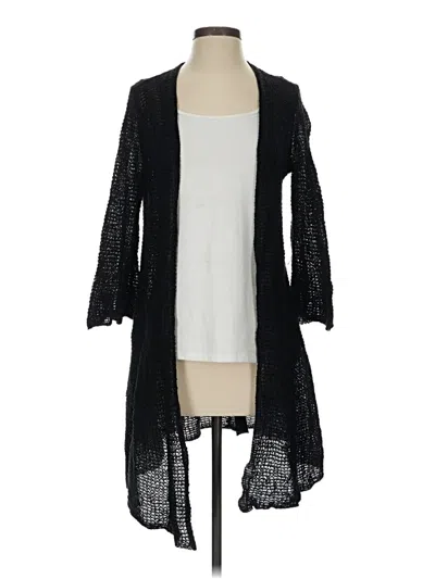 Pre-owned Eileen Fisher Cardigan Sweater In Black