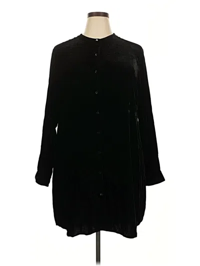 Pre-owned Eileen Fisher Cardigan Sweater In Black