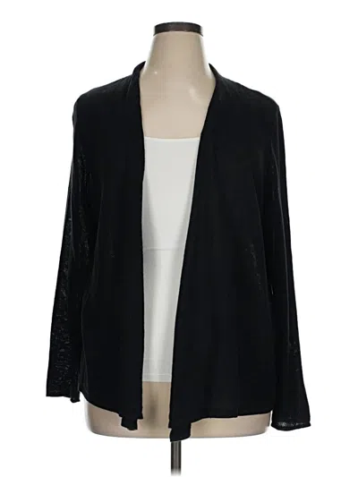 Pre-owned Eileen Fisher Cardigan Sweater In Black