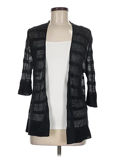 Pre-owned Eileen Fisher Cardigan Sweater In Black