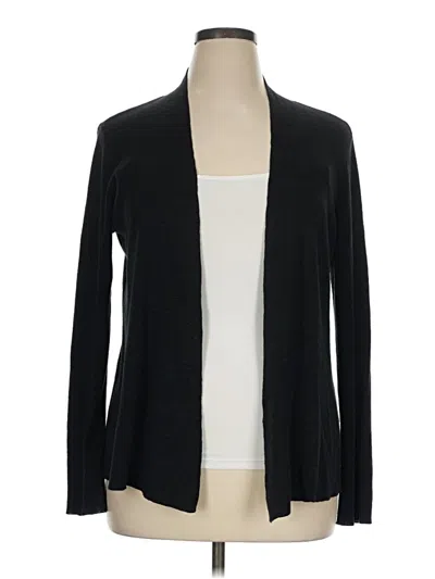 Pre-owned Eileen Fisher Cardigan Sweater In Black