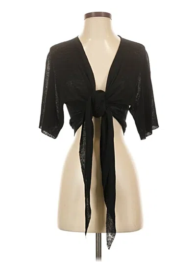 Pre-owned Eileen Fisher Cardigan Sweater In Black