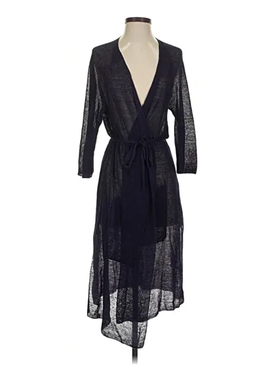 Pre-owned Eileen Fisher Cardigan Sweater In Black
