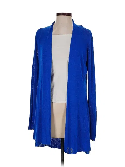 Pre-owned Eileen Fisher Cardigan Sweater In Blue