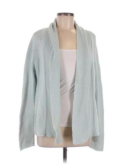 Pre-owned Eileen Fisher Cardigan Sweater In Blue