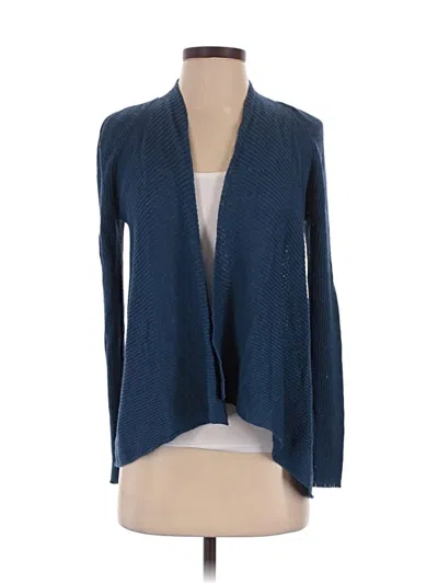 Pre-owned Eileen Fisher Cardigan Sweater In Blue