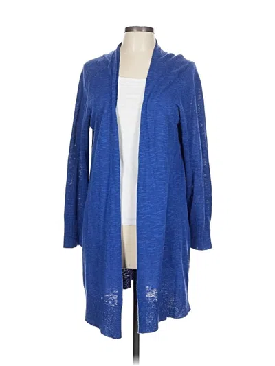 Pre-owned Eileen Fisher Cardigan Sweater In Blue