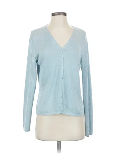 Pre-owned Eileen Fisher Cardigan Sweater In Blue
